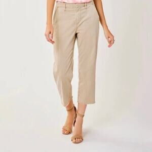 Carve Design Womens Sausalito Pant Khaki Capri Size 8 Raw Hem Summer